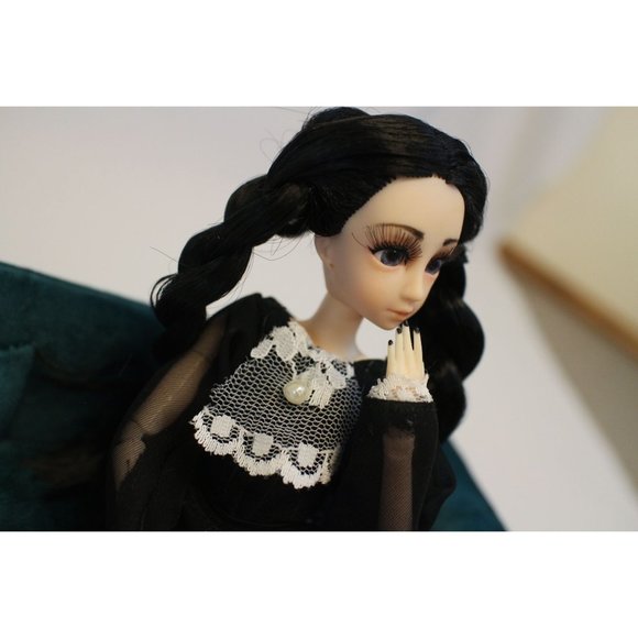 Custom Wednesday Addams Repaint Doll OOAK - Picture 10 of 11